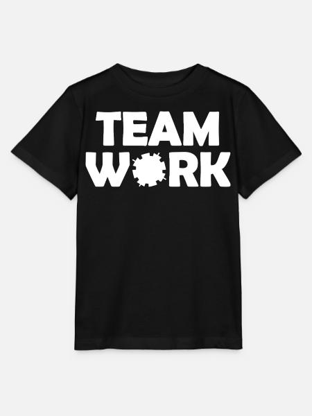 Teamwork Zahnräder Motiv - Stanley/Stella Kinder T-Shirt MINI CREATOR - Schwarz