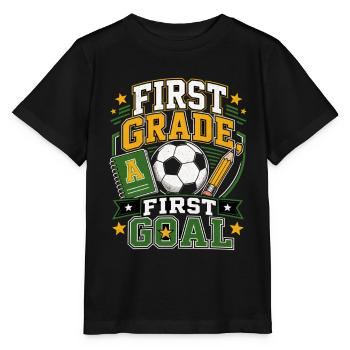 School enrollment football - Stanley/Stella MINI CREATOR Kids’ T-Shirt - black - Front - Mikhail (115cm)