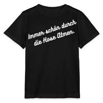HN Durch die Hose Atmen - Script - Stanley/Stella Kinder T-Shirt MINI CREATOR  - Schwarz - Vorne - Mikhail (115cm)