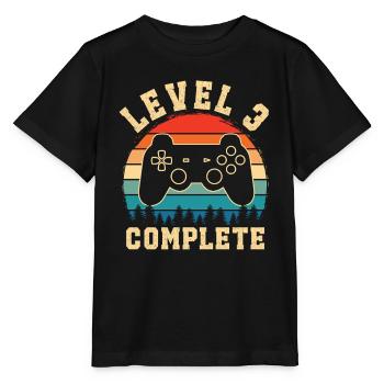 level 3 complete  - T-shirt bio MINI CREATOR Stanley/Stella Enfant - noir - Devant - Mikhail (115cm)