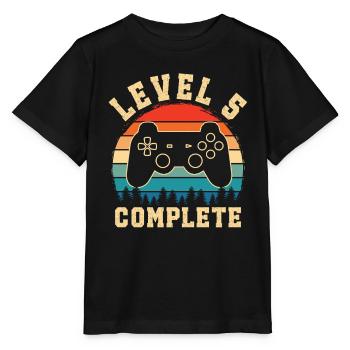 level 5 complete – Child 5 years old - Stanley/Stella MINI CREATOR Kids’ T-Shirt - black - Front - Mikhail (115cm)
