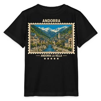 Andorra Andorra la Vella Vintage Reisemarke - Stanley/Stella Kinder T-Shirt MINI CREATOR  - Schwarz - Vorne - Mikhail (115cm)