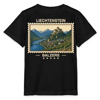 Liechtenstein Balzers Vintage Reisemarke - Stanley/Stella Kinder T-Shirt MINI CREATOR  - Schwarz - Vorne - Mikhail (115cm)