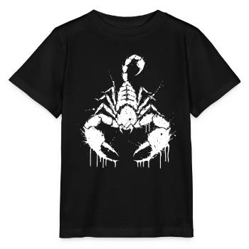 Scorpion White Splash - Stanley/Stella MINI CREATOR Kids’ T-Shirt - black - Front - Mikhail (115cm)