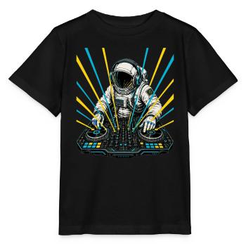Astronaut DJ Laser - Stanley/Stella MINI CREATOR Kids’ T-Shirt - black - Front - Mikhail (115cm)