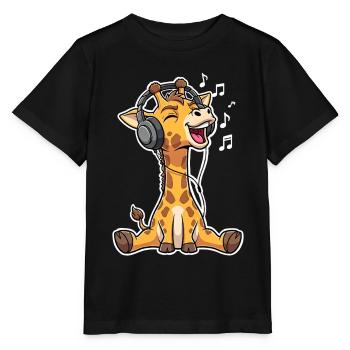 Music Giraffe - Stanley/Stella MINI CREATOR Kids’ T-Shirt - black - Front - Mikhail (115cm)