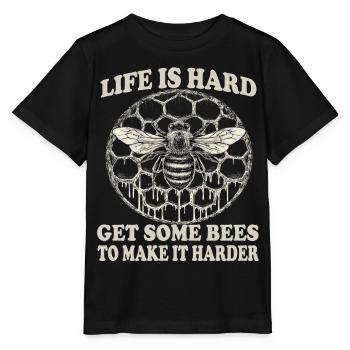 Beekeeping Supplies Beekeeper Accessories Beekeeping Bees Fan - Stanley/Stella MINI CREATOR Kids’ T-Shirt - black - Front - Mikhail (115cm)