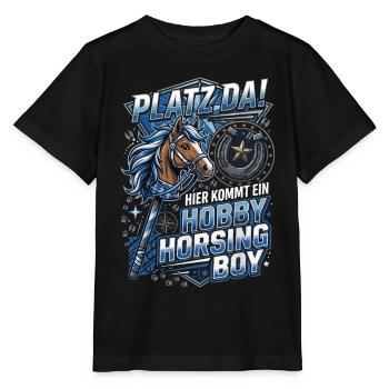 Platz Da Hier Kommt EIN Hobby Horsing Boy - Stanley/Stella Kinder T-Shirt MINI CREATOR  - Schwarz - Vorne - Mikhail (115cm)