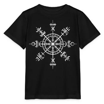 Viking Lucky Circle (White) - Stanley/Stella MINI CREATOR Kids’ T-Shirt - black - Front - Mikhail (115cm)