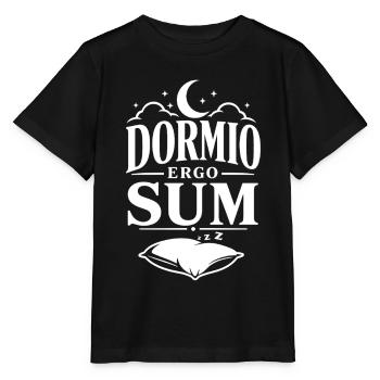 Ich schlafe also bin ich | Latein Spruch - Stanley/Stella Kinder T-Shirt MINI CREATOR  - Schwarz - Vorne - Mikhail (115cm)