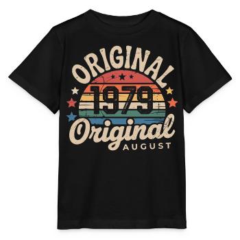 Original August 1979 Vintage Anniversary 1979 - Stanley/Stella MINI CREATOR Kids’ T-Shirt - black - Front - Mikhail (115cm)