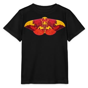 Imperial Moth Eacles imperialis - Stanley/Stella MINI CREATOR Kids’ T-Shirt - black - Front - Mikhail (115cm)