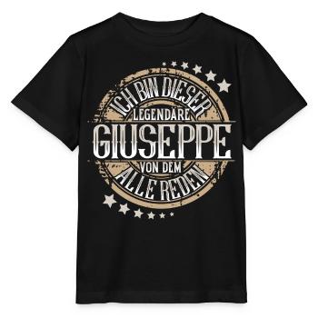Giuseppe - Stanley/Stella Kinder T-Shirt MINI CREATOR  - Schwarz - Vorne - Mikhail (115cm)