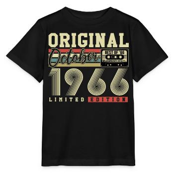 Original October 1966 – 60th Birthday Retro - Stanley/Stella MINI CREATOR Kids’ T-Shirt - black - Front - Mikhail (115cm)
