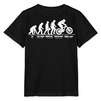 Mountain Bike Evolution Downhill MTB Gift - Stanley/Stella MINI CREATOR Kids’ T-Shirt - black - Front - Mikhail (115cm)