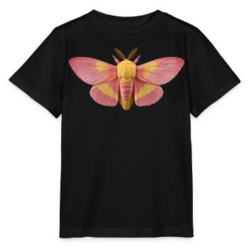 Rosy Maple Moth Dryocampa rubicunda - Stanley/Stella MINI CREATOR Kids’ T-Shirt - black - Front - Mikhail (115cm)