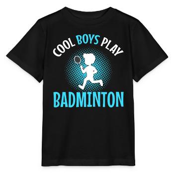 Badminton Players Cool Boys Play Badminton Boys - Stanley/Stella MINI CREATOR Kids’ T-Shirt - black - Front - Mikhail (115cm)