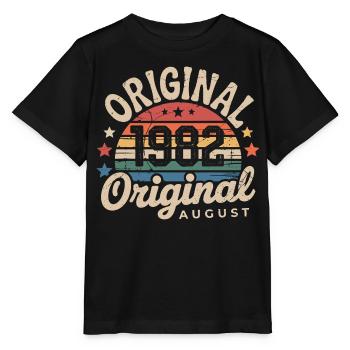 Original August 1982 Vintage Anniversary 1982 - Stanley/Stella MINI CREATOR Kids’ T-Shirt - black - Front - Mikhail (115cm)