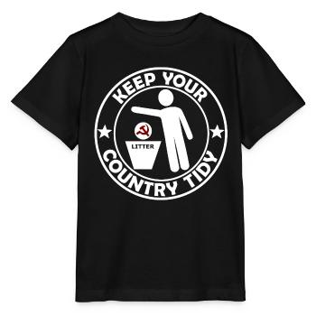 No garbage for communism - Stanley/Stella MINI CREATOR Kids’ T-Shirt - black - Front - Mikhail (115cm)