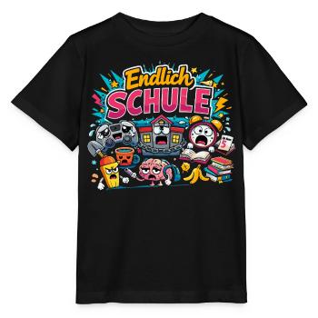 Endlich Schule - Freiheit war gestern - Stanley/Stella Kinder T-Shirt MINI CREATOR  - Schwarz - Vorne - Mikhail (115cm)