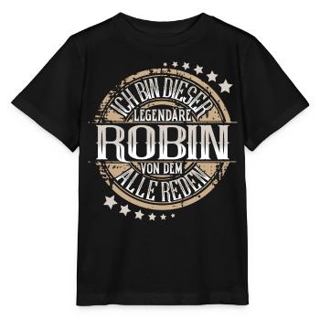Robin - Stanley/Stella Kinder T-Shirt MINI CREATOR  - Schwarz - Vorne - Mikhail (115cm)