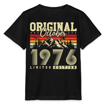 Original October 1976 – 50th Birthday Vintage - Stanley/Stella MINI CREATOR Kids’ T-Shirt - black - Front - Mikhail (115cm)