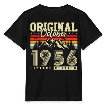 Original October 1956 – 70th Birthday Vintage - Stanley/Stella MINI CREATOR Kids’ T-Shirt - black - Front - Mikhail (115cm)