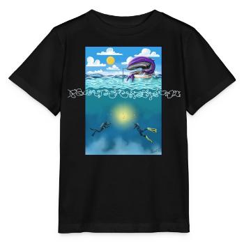 The "old man" and the sea - Stanley/Stella MINI CREATOR Kids’ T-Shirt - black - Front - Mikhail (115cm)