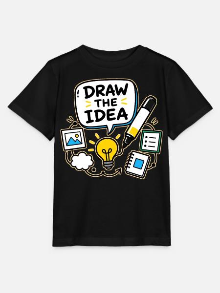 DRAW THE IDEA - Stanley/Stella Kinder T-Shirt MINI CREATOR - Schwarz