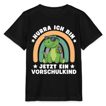 Vorschulkind Dinosaurier Schulstart Einschulung - Stanley/Stella Kinder T-Shirt MINI CREATOR  - Schwarz - Vorne - Mikhail (115cm)