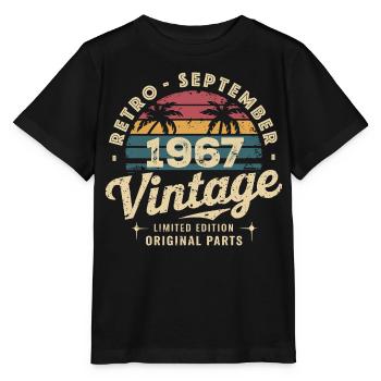 Vintage September 1967 Limited Edition September - Stanley/Stella MINI CREATOR Kids’ T-Shirt - black - Front - Mikhail (115cm)