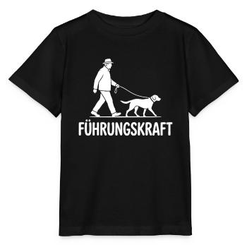 Hund Führungskraft Herrchen Hunde Gassi Gehen - Stanley/Stella Kinder T-Shirt MINI CREATOR  - Schwarz - Vorne - Mikhail (115cm)