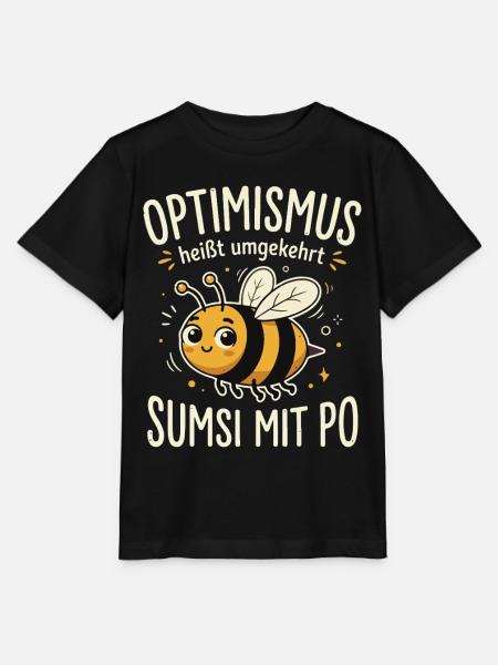 Optimismus heißt umgekehrt sumsi mit po - Stanley/Stella Kinder T-Shirt MINI CREATOR - Schwarz