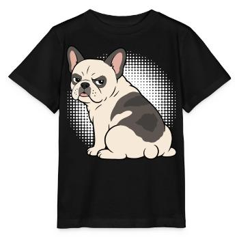 Französische Bulldogge Frenchie Frenchiehalter - Stanley/Stella Kinder T-Shirt MINI CREATOR  - Schwarz - Vorne - Mikhail (115cm)