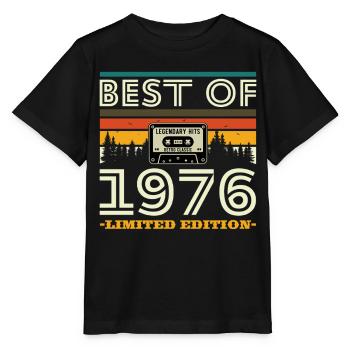 1976 Vintage Retro Birthday Gift - Stanley/Stella MINI CREATOR Kids’ T-Shirt - black - Front - Mikhail (115cm)