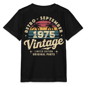 Vintage September 1975 Limited Edition September - Stanley/Stella Kinder T-Shirt MINI CREATOR  - Schwarz - Vorne - Mikhail (115cm)
