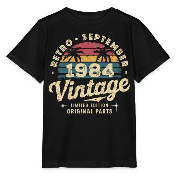 Vintage September 1984 Limited Edition September - Stanley/Stella MINI CREATOR Kids’ T-Shirt - black - Front - Mikhail (115cm)
