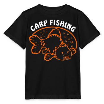 Fische_angeln_002_carp_fishing - Stanley/Stella MINI CREATOR Kids’ T-Shirt - black - Front - Mikhail (115cm)