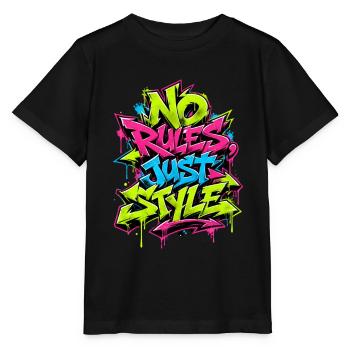 No Rules Just Style - Stanley/Stella MINI CREATOR Kids’ T-Shirt - black - Front - Mikhail (115cm)