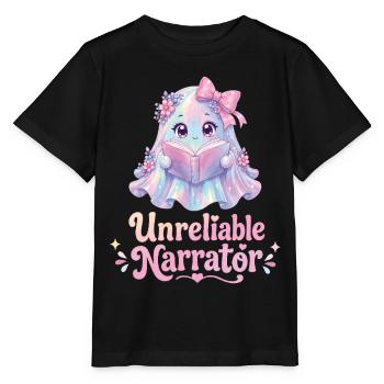Unzuverlässiger Erzähler, Buchliebhaber, Autor Halloween - Stanley/Stella Kinder T-Shirt MINI CREATOR  - Schwarz - Vorne - Mikhail (115cm)