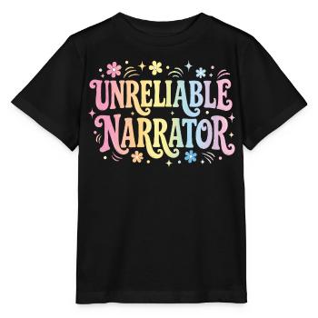 Unzuverlässiger Erzähler, Buchliebhaber, Batikautor, - Stanley/Stella Kinder T-Shirt MINI CREATOR  - Schwarz - Vorne - Mikhail (115cm)