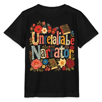 Unzuverlässiger Erzähler, Buchliebhaber, Autor - Stanley/Stella Kinder T-Shirt MINI CREATOR  - Schwarz - Vorne - Mikhail (115cm)