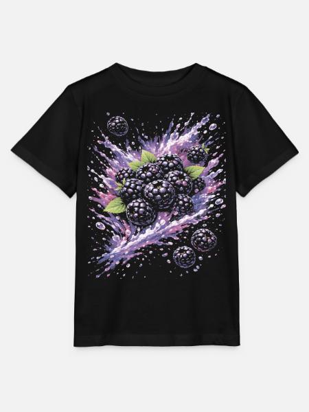Brombeeren Wildfrucht Schwarze Spritzkunst - Stanley/Stella Kinder T-Shirt MINI CREATOR  - Schwarz