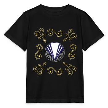Art Deco Diamant Muster - Stanley/Stella Kinder T-Shirt MINI CREATOR  - Schwarz - Vorne - Mikhail (115cm)
