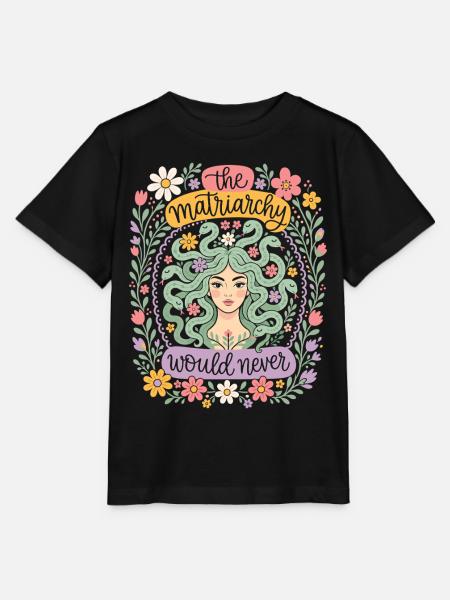 Das Matriarchat würde niemals feministische Frauen floralisieren - Stanley/Stella Kinder T-Shirt MINI CREATOR  - Schwarz