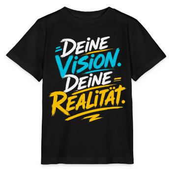 Deine Vision, Deine Realität - Stanley/Stella Kinder T-Shirt MINI CREATOR  - Schwarz - Vorne - Mikhail (115cm)