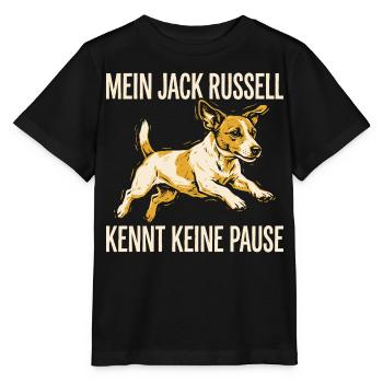 Mein Jack Russell kennt keine Pause - Stanley/Stella Kinder T-Shirt MINI CREATOR  - Schwarz - Vorne - Mikhail (115cm)