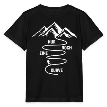 nur noch eine kurve wanderer wandern - Stanley/Stella Kinder T-Shirt MINI CREATOR  - Schwarz - Vorne - Mikhail (115cm)