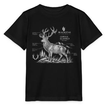 Rothirsch  - Stanley/Stella Kinder T-Shirt MINI CREATOR  - Schwarz - Vorne - Mikhail (115cm)