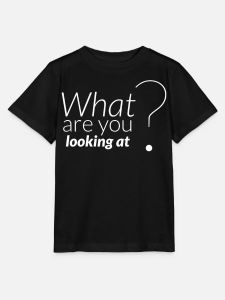 Was schaust du? Unhöfliche, freche sarkastische Texte. - Stanley/Stella Kinder T-Shirt MINI CREATOR - Schwarz